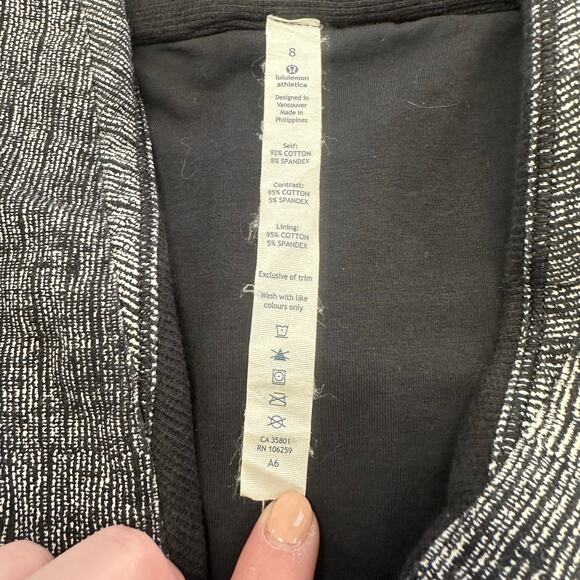 Lululemon To Class Black Grey Womens 8 Button Stretch French Terry Hooded Jacket - Picture 6 of 10